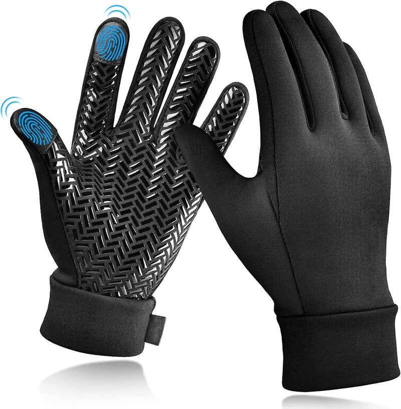 EEFOW Kids Winter Touch Screen Gloves - Cold Weather Windproof Waterproof Fleece Warm Gloves Anti-Slip Cycling Mittens for Aged 4-12 Children Boys & Girls - Image 1